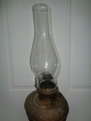 B&H Bradley and Hubbard Brass cherub Oil Lamp 18.  5x6.  5x6.  5 rare find 8