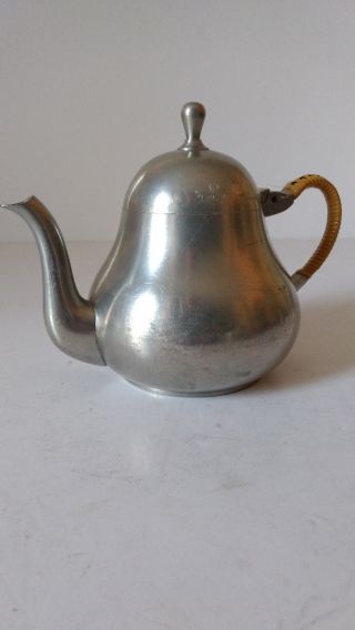 Vintage Pewter Tea Pot With Lid Denhaag Meeuws And Zoon Holland Netherlands