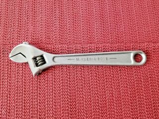 Vintage M.  Klein & Sons 8 " Adjustable Wrench 500 - 8 Made In The Usa