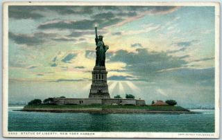 Vintage York City Postcard Statue Of Liberty Detroit Publishing 1910s