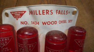 L4658 - Vintage Miller Falls Wood Chisel Set No.  1434,  made in USA 2