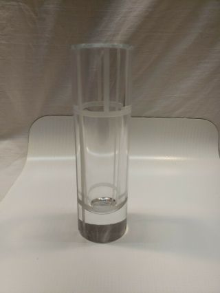 Lenox Kate Spade James Lane Cylinder Crystal Bud Vase 7.  5 "