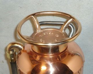 VINTAGE ANTIQUE COPPER FIRE EXTINGUISHER CHILDS AMERICAN LAFRANCE ELMIRA NY 3