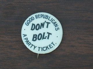 Campaign Pin Pinback Button Political Badge Election Local Roosevelt Advertising