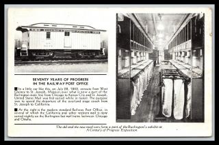 Century Of Progress Exposition Railway Post Office Postcard