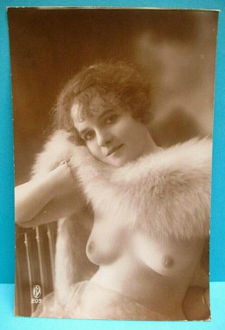 Jean Agelou Gp 209 Miss Madeleine Early Nude 1910 Rppc French Postcard Rare