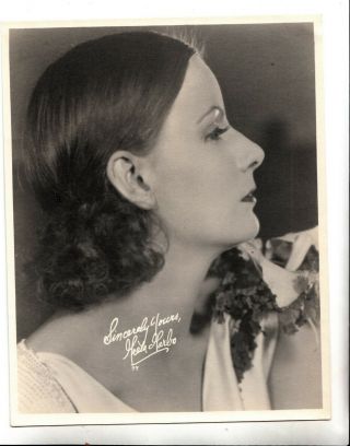 Sexy Vintage Photo Pretty Woman/greta Garbo Profile/must See Actress