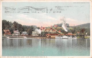 Q23 - 0148,  Hotel Weirs From The Lake,  Lake Winnipesaukee,  Nh. ,  Postcard.