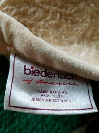 Biederlack Ducks Mallards Reverse Throw Blanket Gold Green 60 x 75 USA 4