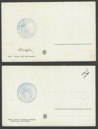 Norway vintage postcards with stamps on picture side – not mailed (3) 2