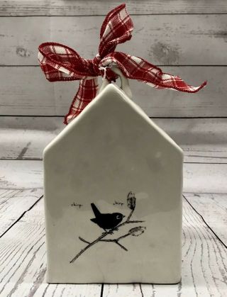 Chirp Square Birdhouse Rae Dunn by Magenta FTD 7.  25 