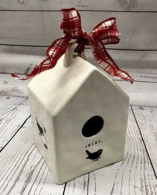 Chirp Square Birdhouse Rae Dunn by Magenta FTD 7.  25 