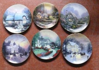 Thomas Kinkade Series Of 6 Collector Plates X7