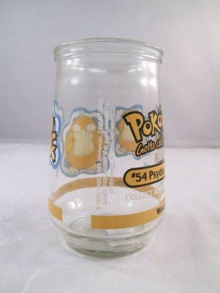 Pokemon 54 Psyduck Welch ' s Jelly Glass Jar 7 of 9 3