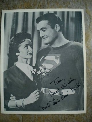 Vintage Superman 8x10 Photo Autographed By Noel Neill 