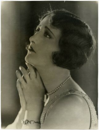 Lois Wilson Vintage 1920s Large Format Emotional Silent Film Flapper Photograph