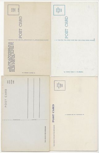 SUNBURY,  PA.  POST OFFICE,  ST.  JOHN ' S & ZION LUTHERAN CHURCHES.  4 OLD POSTCARDS 2