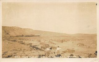 Sweetwater Wy Upper Half C & C Company Town View With Rare Us Cancel Rppc