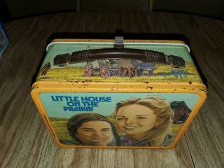 LITTLE HOUSE ON THE PRAIRIE Vintage Metal Lunch Box w/Thermos 1978 C7 - 8 3