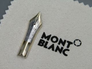 Montblanc Fountain Pen Part Meisterstuck N.  146 Nib 14kt M With Solid Gold