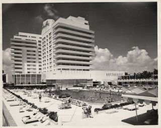 Early Eden Roc Hotel Miami Beach Florida (2 Photos) C.  - 1955