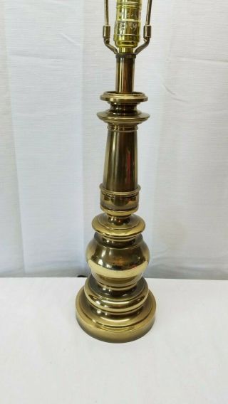 Vintage Mid Century Modern Hollywood Regency Solid Brass Stiffel Accent Lamp 50s 3