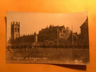 1913 University Of Illinois Vs Chicago Football Rppc Real Photo Postcard