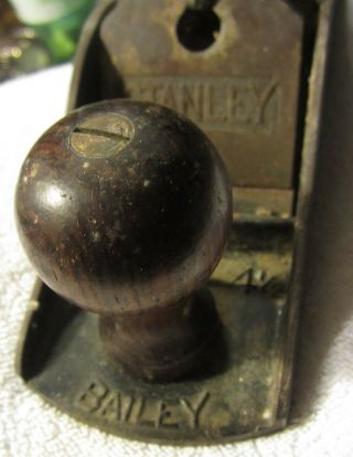 VINTAGE Antique STANLEY BAILEY SWEETHEART 4 1/2 CORRUGATED BOTTOM WOOD PLANE 3