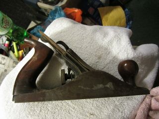 VINTAGE Antique STANLEY BAILEY SWEETHEART 4 1/2 CORRUGATED BOTTOM WOOD PLANE 7