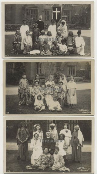 Smethwick Old X3 Rp Postcard Orphanage Poor Children Birmingham Wark 1930 Fancy