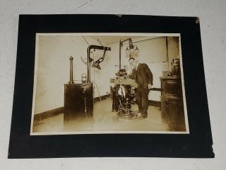 Antique Dentistry Photograph Occupational Dentist Photo On Board Early 1900 