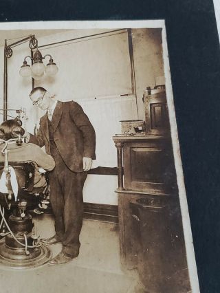 Antique Dentistry Photograph Occupational Dentist Photo on Board Early 1900 ' s 2 6