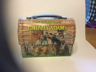 1977 Aladdin The Life & Times Of Grizzly Adams Metal Lunch Box