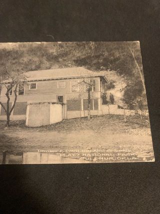 Vintage Postcard Bromide Pavilion & Springs Platt National Park Sulphur Oklahoma 2