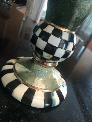 Mackenzie Childs Lg Cheltenham Ceramic Courtly Check Vase/Urn.  Retired. 3