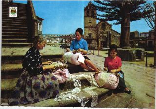 Vila Do Conde Portugal Bobbin Lace Maker Women 1960/70s Postcard