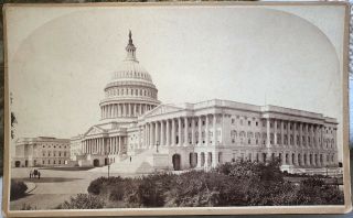 Large Albumen Print Of " East Front Of The U.  S.  Capitol " C.  1870