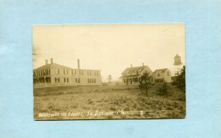 S.  Duxbury,  Ma.  Vintage Real Photo Postcard View Of Wadsworth Inn & Cottages
