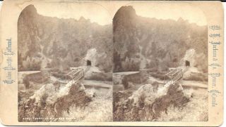 Wm Henry Jackson Stereoview Union Pacific Rr Tunnel 3 Weber Canyon Utah 1880s