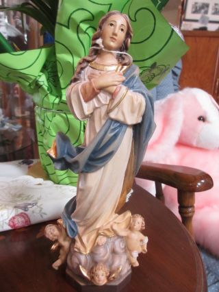 Lepi " Immaculate Conception " Hand Carved Wood 10148 Kh