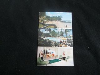 Miramar Beach Hotel (st.  James Beach) Barbados Post Card West Indies