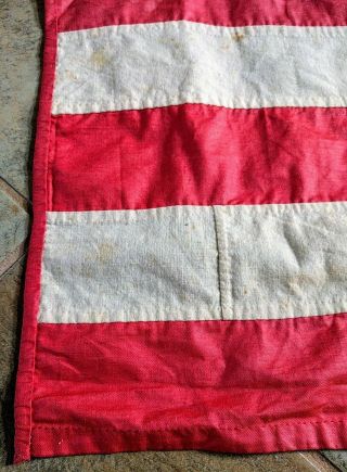Antique 45 Star American Flag from late 1800 ' s.  Handmade hand sewn. 4