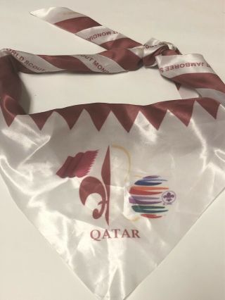 Qatar Contingent 24h 2019 World Scout Jamboree Wsj Silk Neckerchief Necker Scarf