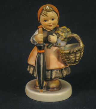 Vintage Goebel M I Hummel Figurine " On Holiday " 350 Tmk 6 Germany B48c St135