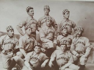Baseball Cabinet Cards of Galveston Texas Baseball Team.  10 Players Pictured. 5