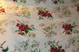 Vintage Tablecloth Wilendur Red Cherries 62 " L X 54 " W