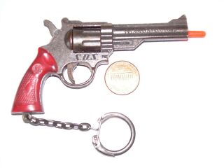 Vintage 70s Mini Diecast 44 Magnum M29 Cap Gun Miniature Keychain Toy Hong Kong