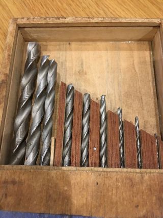 Set of 9 Antique Vintage Craftsman No.  6710 Bit - Stock Drill Set in Wood Box 2
