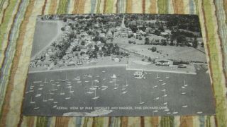B&w S/p Rppc ? Postcard Aerial View Of Pine Orchard And Harbor Pine Orchard Conn