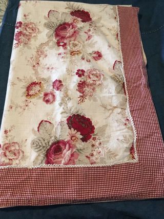 Waverly Garden Room Vintage / Norfolk Rose 76x 56” Tablecloth / Table Cover
